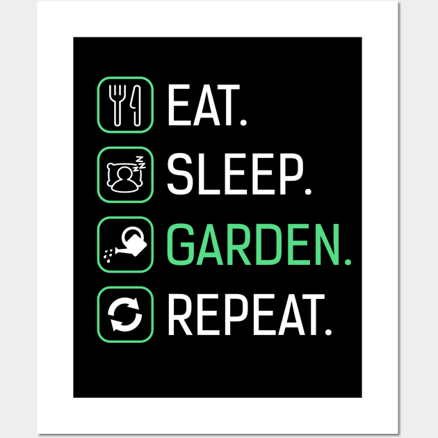 Eat Sleep Garden Repeat Gardening Wall Art by DNS Vietnam LocalBrand